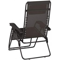 Chaise longue Malibu noir mesh