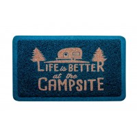 Tapis d'entrée "Life Is Better At The Campsite" Bleu/Orange